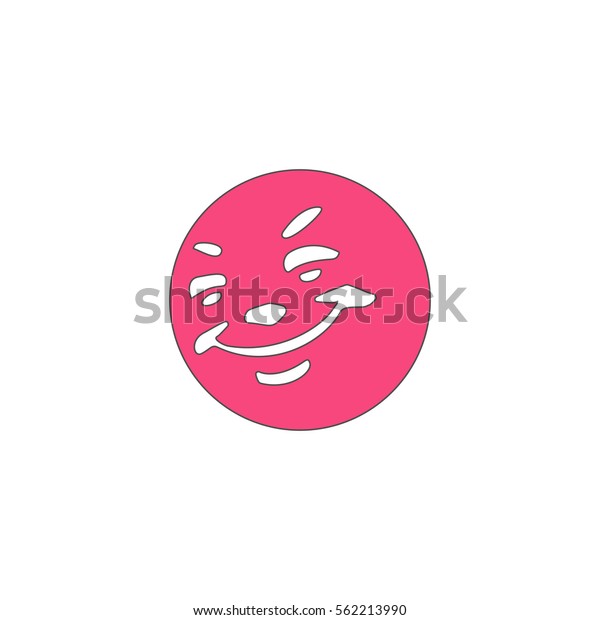 happy face pink vector icon black stock vector royalty free 562213990 shutterstock