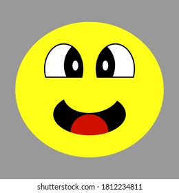 Sencillamente cara feliz o emoji con la lengua fuera un ícono de estilo plano de moda. Símbolo de emoji sonriente para el diseño de tu sitio web, logotipo, interfaz de usuario de la aplicación.