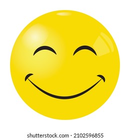 Happy face with smile expression vector illustration