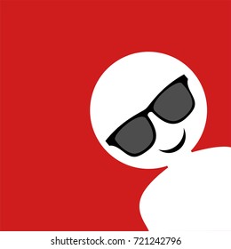 happy face with sunglasses
