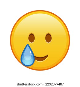 Happy face with tears Large size of yellow emoji smile