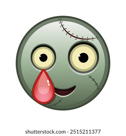 Happy face with tears Large size of zombie halloween emoji
