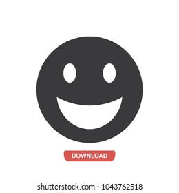 Happy face vector icon