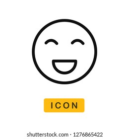 Happy face vector icon