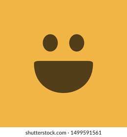 Happy face vector illustration icon smile element yellow color