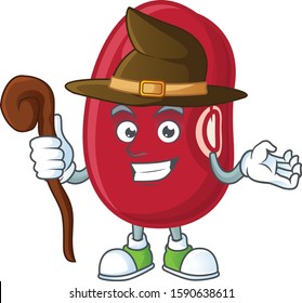 Happy Face Witch adzuki beans cartoon character style