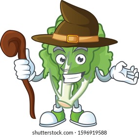 Happy Face Witch endive cartoon character style