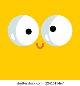 
Happy Face in Yellow Background Vector Cartoon Illustration. Cheerful character feeling optimistic and positive

