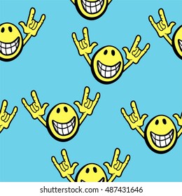 happy faces seamless design