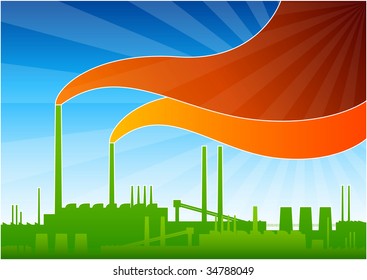 Happy factory full of collor.