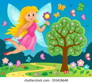 Happy fairy theme image 7 - eps10 vector illustration.