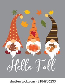 Happy Fall Gnomes 2 Autumn Vector File