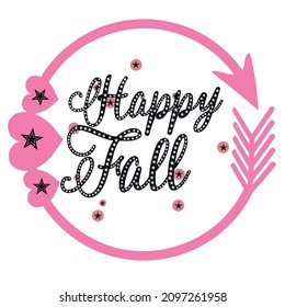 Happy Fall  t shirt design Creative textile slogan slogan special illustration art design - Logo and Vector