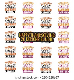 Happy fall, Happy Thanksgiving, Happy Halloween T-shirt and SVG design bundle, Autumn SVG bundle, Pumpkin, Fall Svg Designs, Thanksgiving fall  Quotes t shirt Design, Vector EPS Editable Files Bundle.