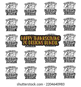 Happy fall, Happy Thanksgiving, Happy Halloween T-shirt and SVG design bundle, Autumn SVG bundle, Pumpkin, Fall Svg Designs, Thanksgiving fall  Quotes t shirt Design, Vector EPS Editable Files Bundle.