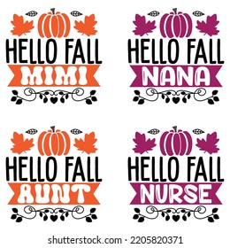 Happy fall, Happy Thanksgiving, Happy Halloween T-shirt and SVG design bundle, Autumn SVG bundle, Pumpkin, Fall Svg Designs, Thanksgiving fall  Quotes t shirt Design, Vector EPS Editable Files Bundle.