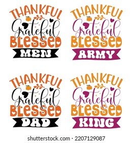Happy fall, Happy Thanksgiving, Happy Halloween T-shirt and SVG design bundle, Autumn SVG bundle, Pumpkin, Fall Svg Designs, Thanksgiving fall  Quotes t shirt Design, Vector EPS Editable Files Bundle.