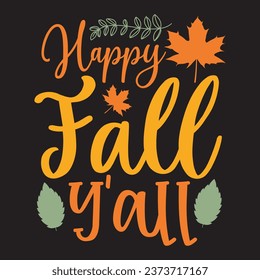 Happy fall y'all fall design