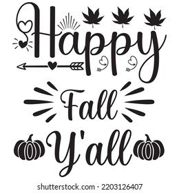 happy fall y'all t shirt design