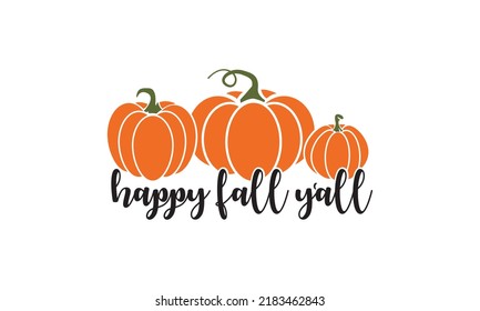 Happy Herbst y'all - Happy Herbst Y'All Thanksgiving-Vektorgrafik