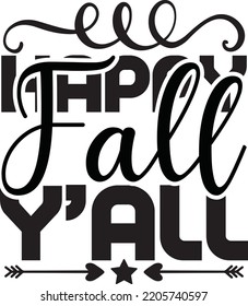 happy fall yall vector file