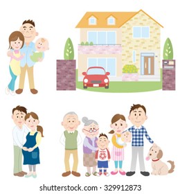 Happy families and new house