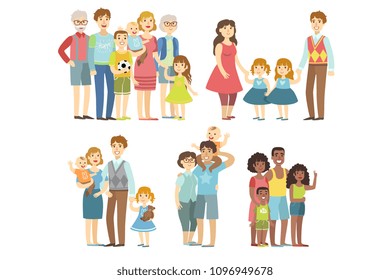 Happy Families Posing Together
