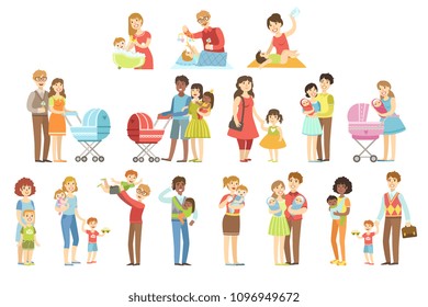 Happy Families With Small Children