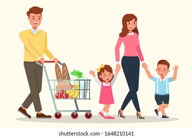 5,013 Family Shopping Supermarket Vector Images, Stock Photos & Vectors ...