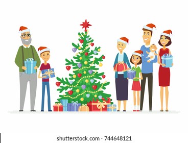 Christmas Family Cartoon Images Stock Photos Vectors Shutterstock