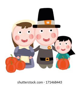 a happy family with a dad, mom and a daughter