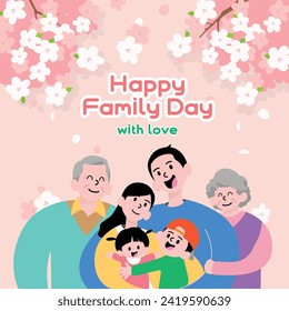 happy family day with family