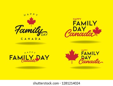 Happy Family Day Canada Logo Concept, Vector EPS 10.