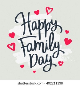 Happy Family Day Excellent Gift Card Stock Vector (Royalty Free ...