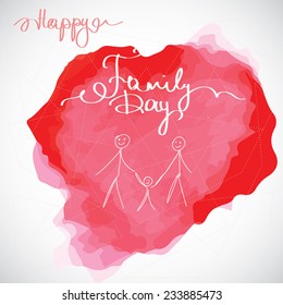 Happy Family Day greeting card template