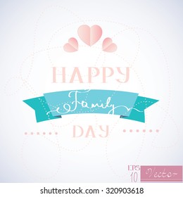 Happy Family Day greeting card template