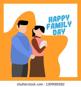 Happy Family Day Illustration