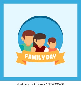 Happy Family Day Illustration