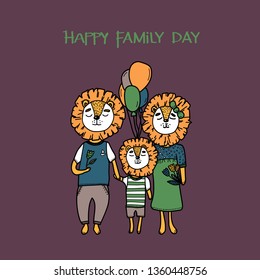 happy family day illustration