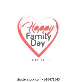 Happy Family Day Logo Vector Template Stock Vector (Royalty Free ...