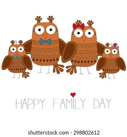 Happy family day vector illustration