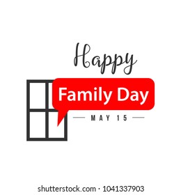 Happy Family Day Vector Template Design