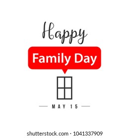 Happy Family Day Vector Template Design