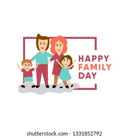 Happy Family Day Vector Template Design Illustration