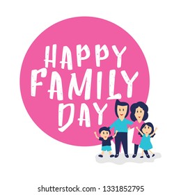 Happy Family Day Vector Template Design Illustration