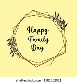 Happy Family Day Vector Template Design Illustration