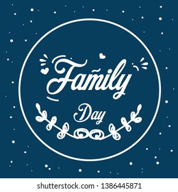 Happy Family Day vector Template Design Illustration