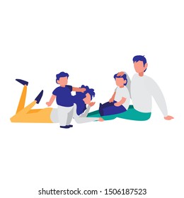 happy family design vector illustration