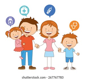 happy family design, vector illustration eps10 graphic 