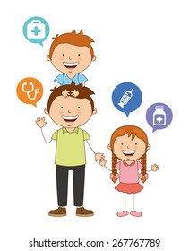 happy family design, vector illustration eps10 graphic 